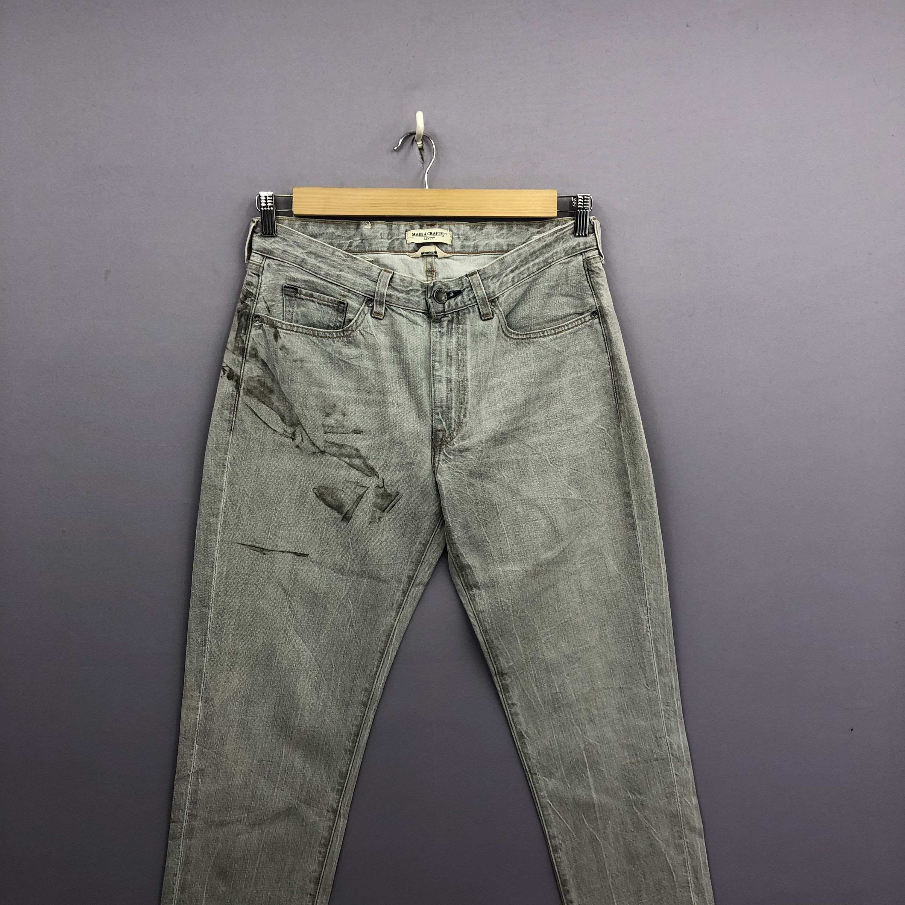 Levi's Vintage Levis Made & Crafted Jeans Levi's Gray Faded Denim Size US 32 / EU 48 - 3 Thumbnail