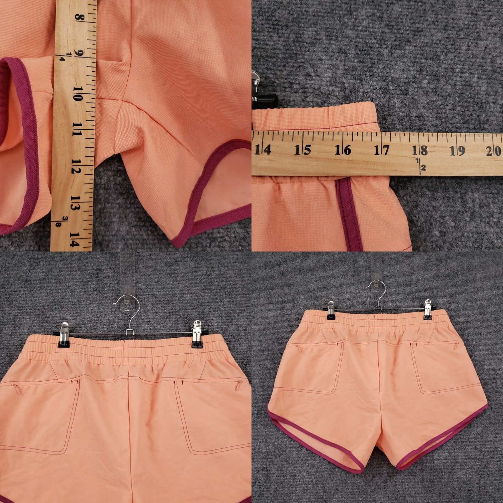 Vintage Gillz Shorts Womens L Large Orange Elastic Mid Rise Pull On Athletic Active Gym Size 36" / US 14 / IT 50 - 8 Thumbnail