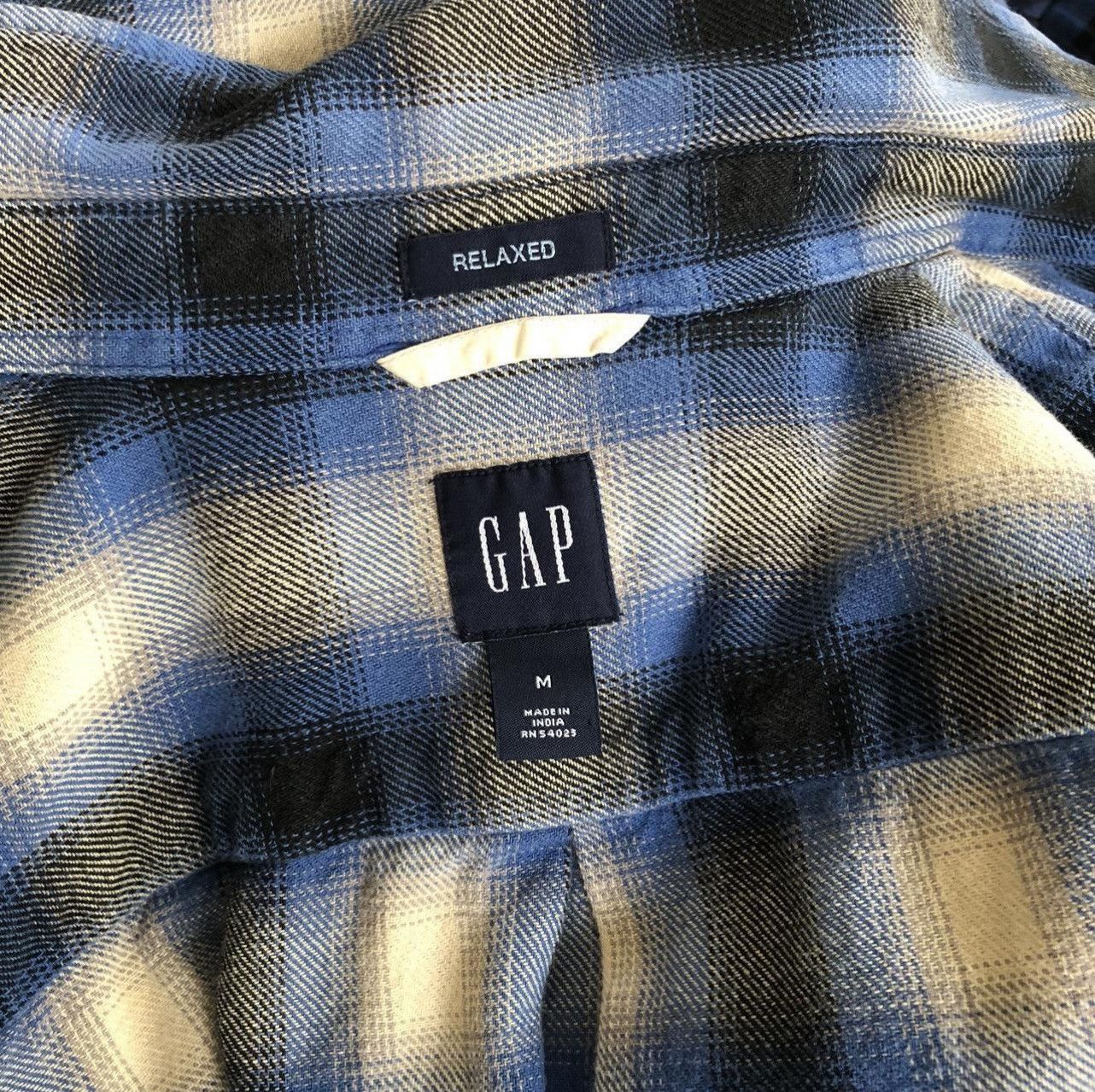 Gap Gap blue plaid cropped flannel shirt Size US M / EU 48-50 / 2 - 3 Thumbnail