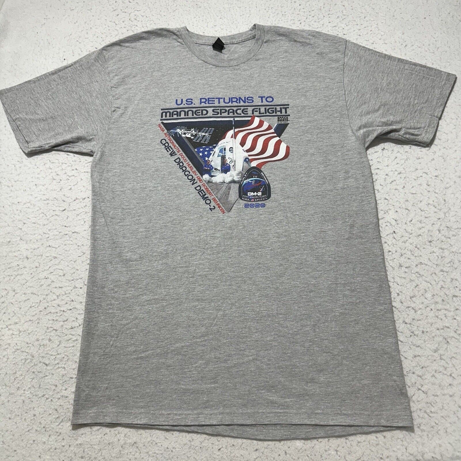 Tultex Space Shirts Large 2020 Dragon Demo-2 NASA Crew Graphic Tee Size US L / EU 52-54 / 3 - 1 Thumbnail