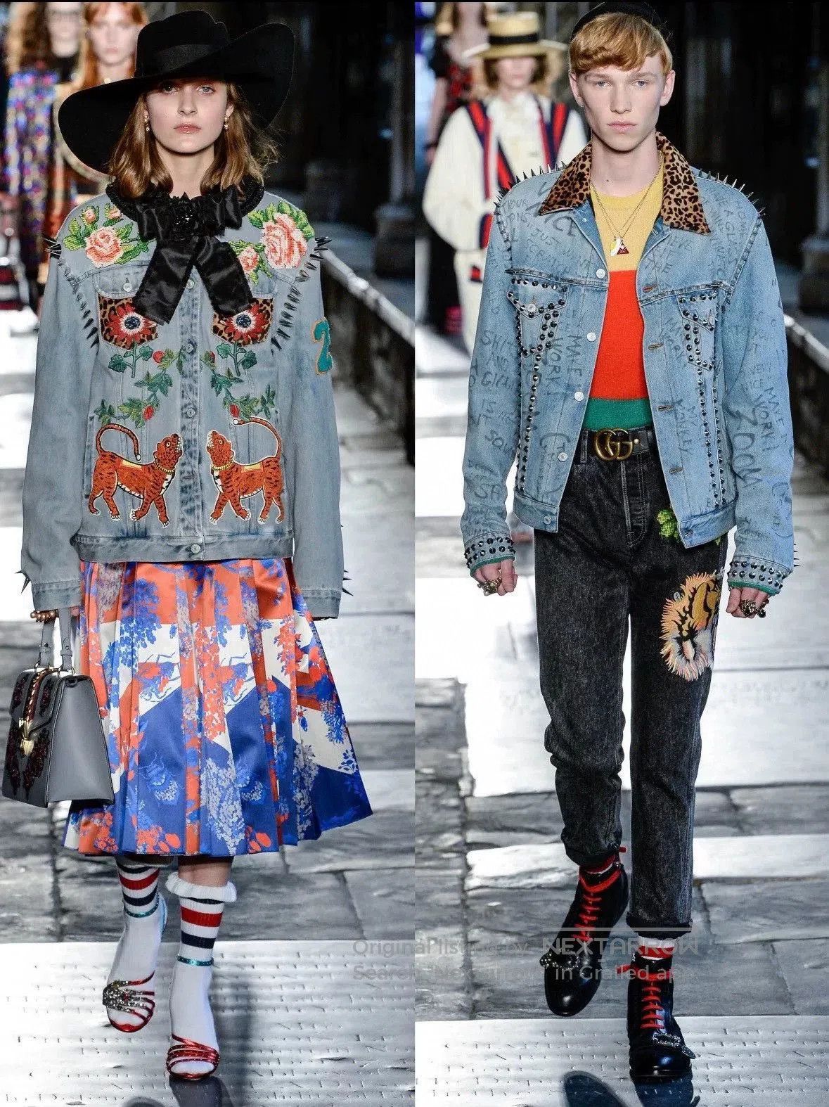 Gucci Gucci Blue Tiger Floral Embroidery Jeans Unisex. Size US 30 / EU 46 - 6 Thumbnail