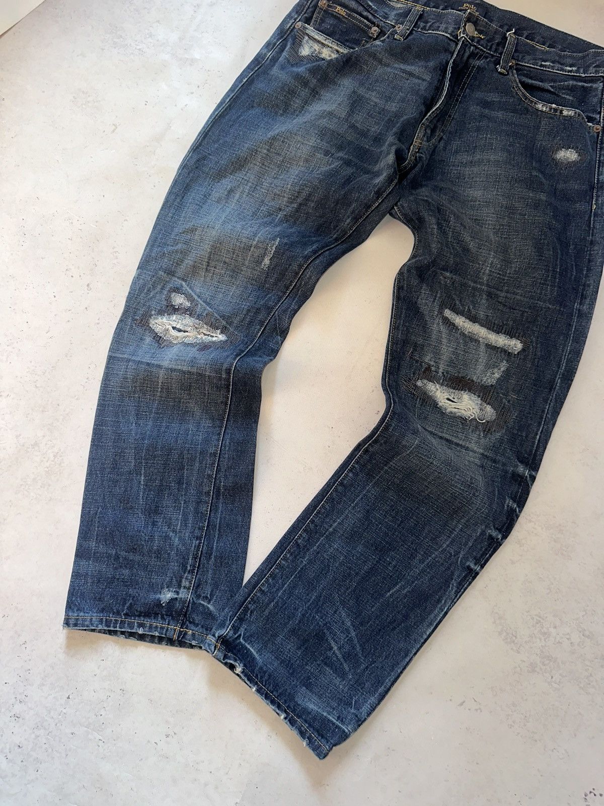 Polo Ralph Lauren VINTAGE POLO RALPH LAUREN BAGGY PATCHWORK DENIM JEANS 34x32 Size US 34 / EU 50 - 5 Thumbnail