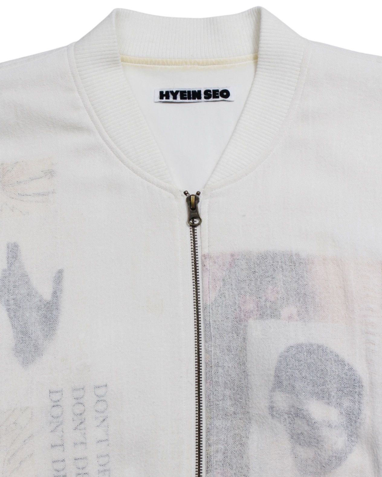 Ss2018 Hyein Seo Linen Layered Bomber Jacket in White, Men's (Size Xl) — image 4 of 6