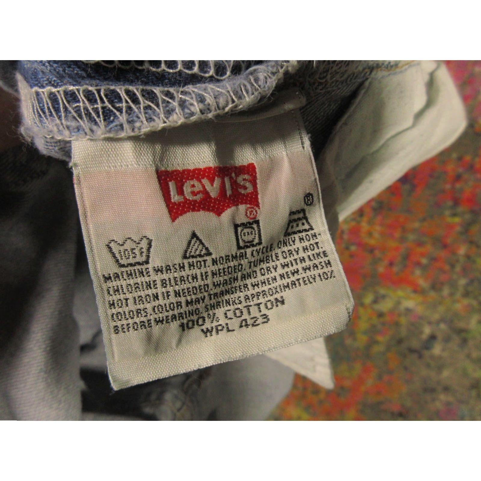 Levi's VINTAGE Levi's 501 Jeans Denim Pants Classic Button Fly Original Fit Men 35x34 Blue Mid Wash Distressed 501 Model USA American Size US 35 - 6 Thumbnail