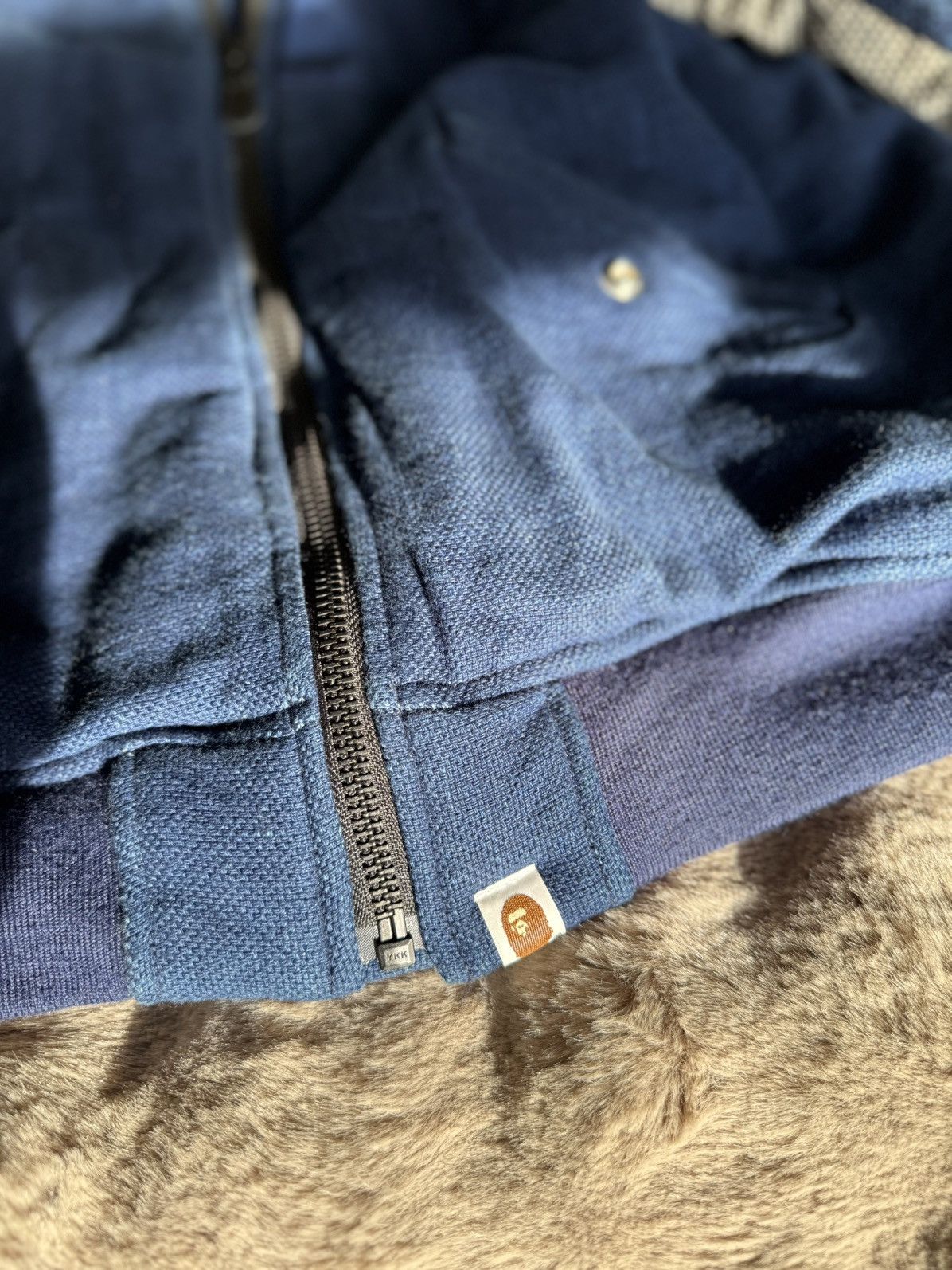 Bape Bape Indigo Shark Bomber Jacket Size US XL / EU 56 / 4 - 4 Thumbnail