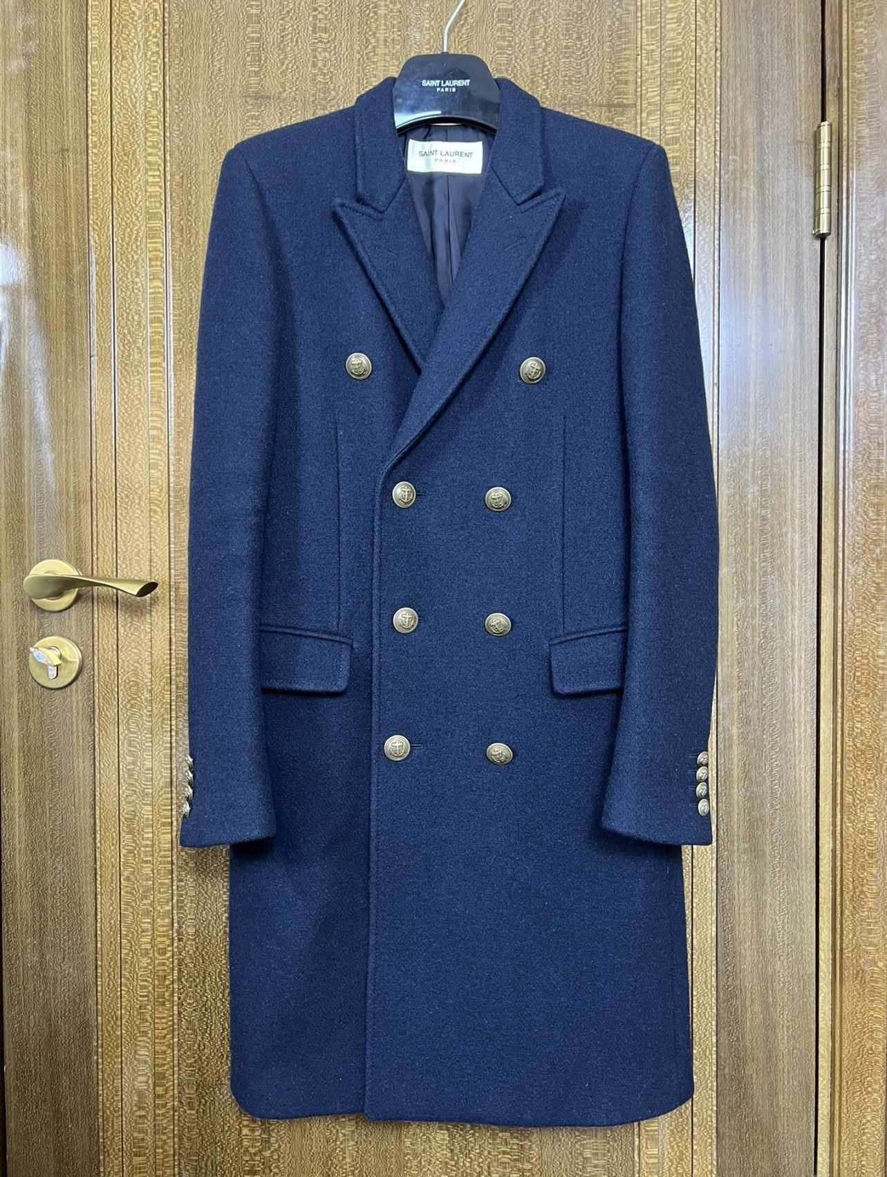 Saint Laurent Paris Saint Laurent SLP 13FW Original Double-Breasted Anchor Coat Size US M / EU 48-50 / 2 - 1 Thumbnail