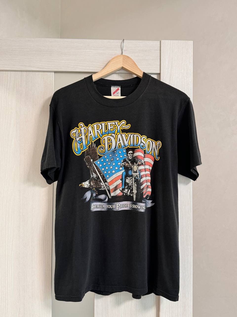 Harley Davidson Vintage 80s Harley Davidson Motorcycles Atlantic City Size US L / EU 52-54 / 3 - 1 Thumbnail