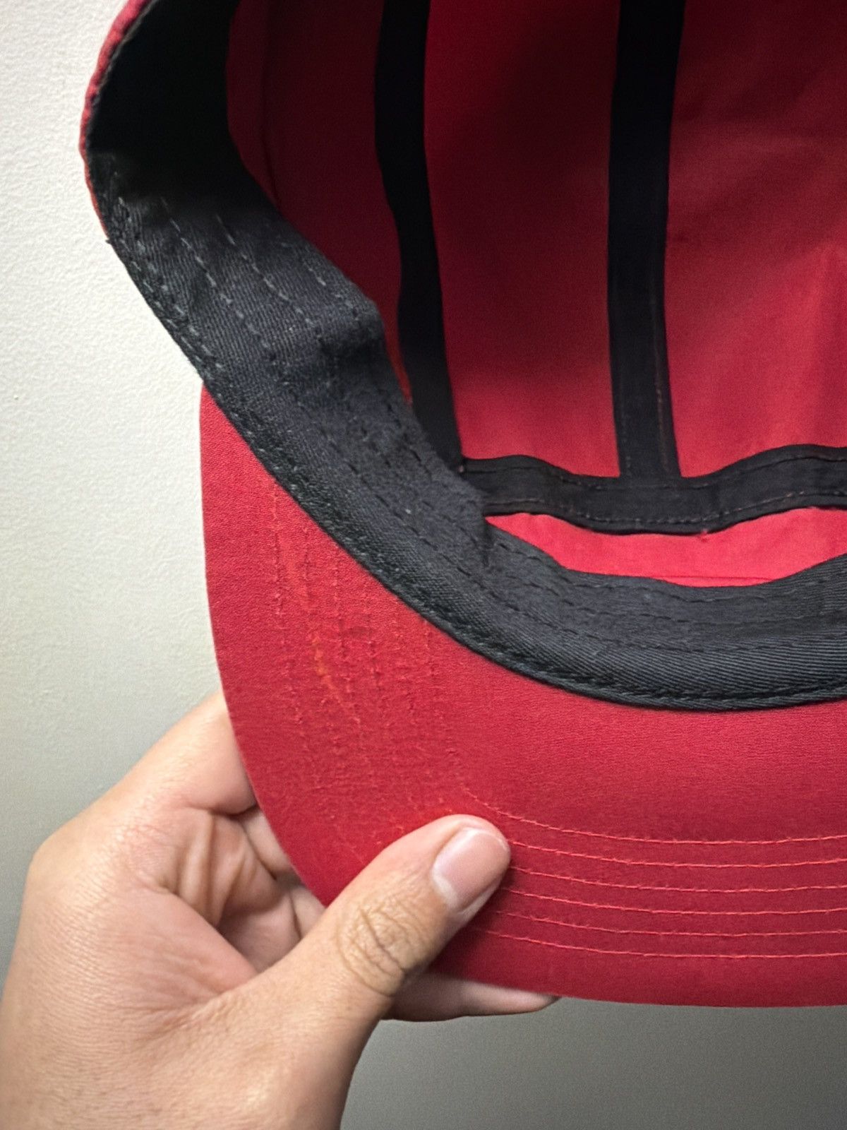 Supreme FW18 Supreme Side Panel Camp Cap red big logo hat Size ONE SIZE - 7 Thumbnail