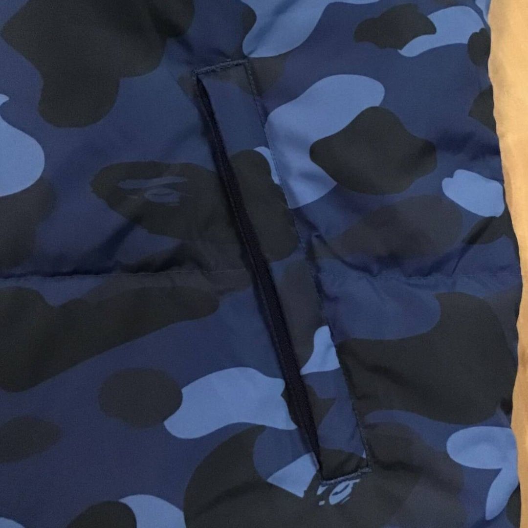 Bape BAPE Blue camo hoodie puffer down vest a bathing ape Size US M / EU 48-50 / 2 - 6 Thumbnail