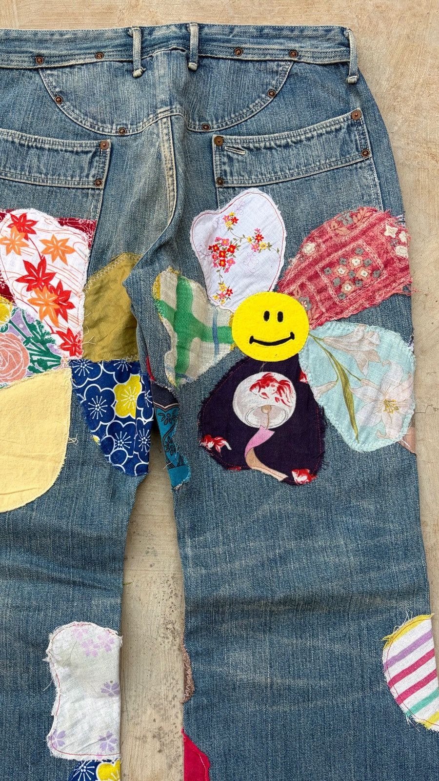 Kapital Archive 00s Kapital Kiro Hirata Patchwork Boro Flared Denim Size US 32 / EU 48 - 9 Thumbnail