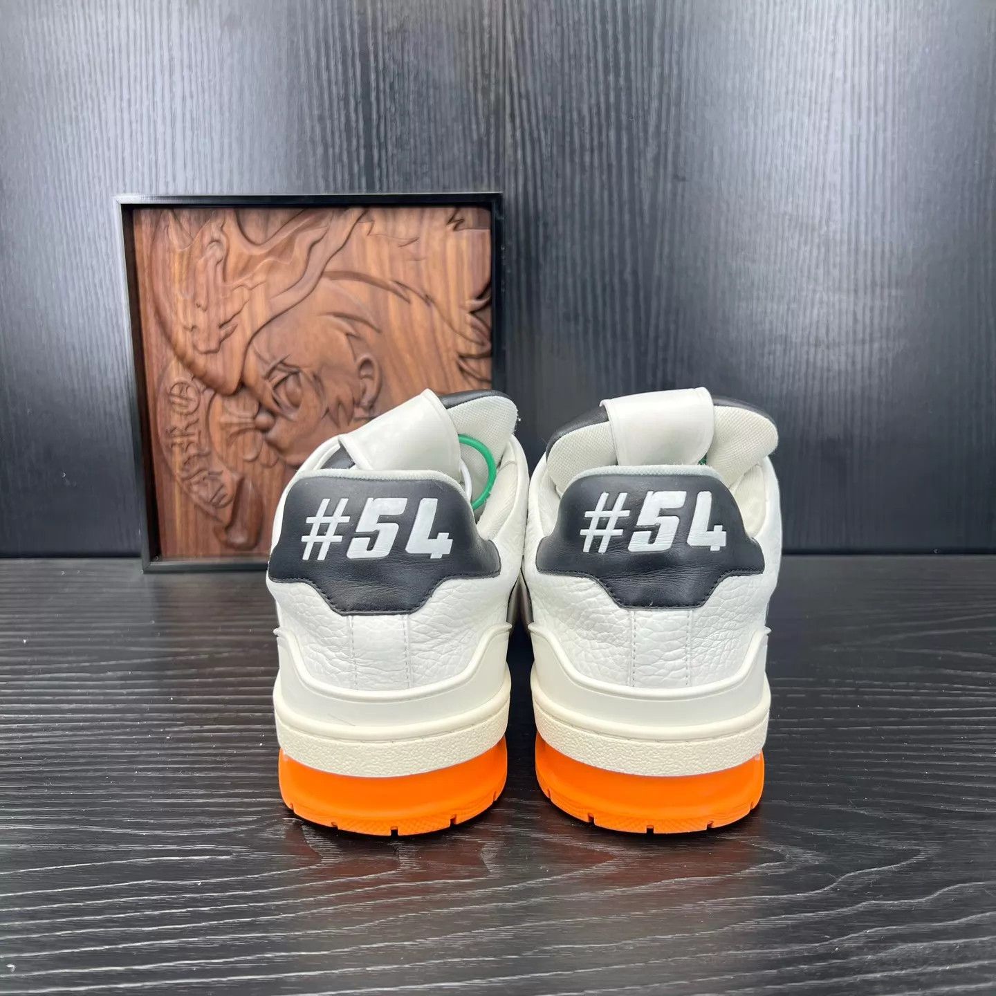 Louis Vuitton LV Trainer White Orange 41.5 New Original Box Size US 8.5 / EU 41-42 - 3 Thumbnail