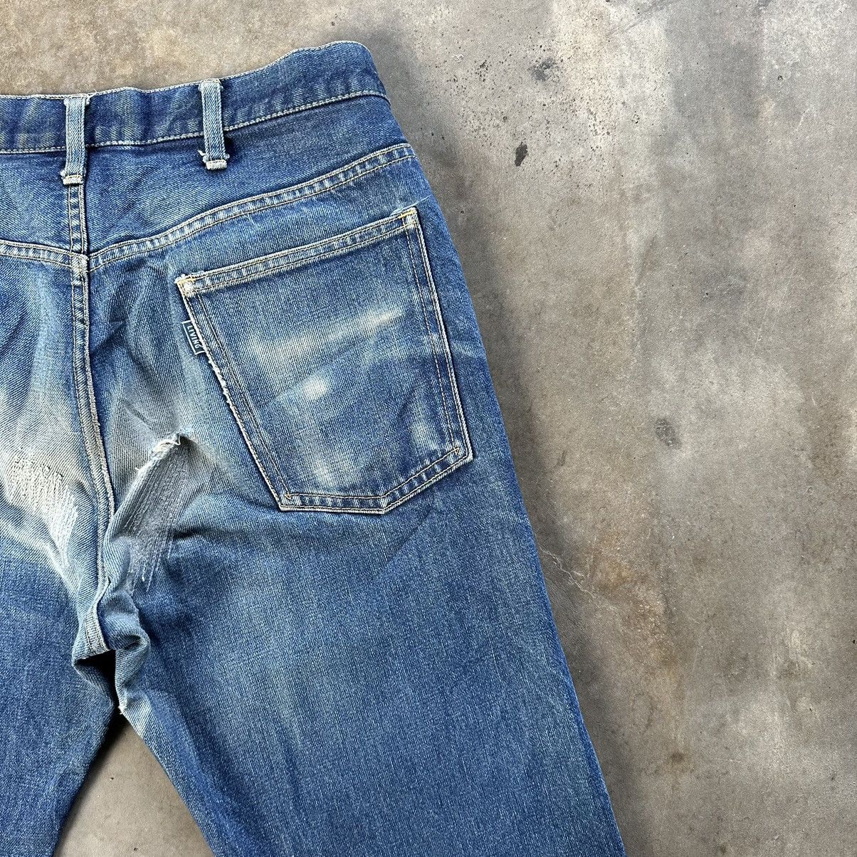 Japanese Brand Vintage Living Concept Talon 42 Faded Distressed Denim Jean Size US 30 / EU 46 - 14 Thumbnail