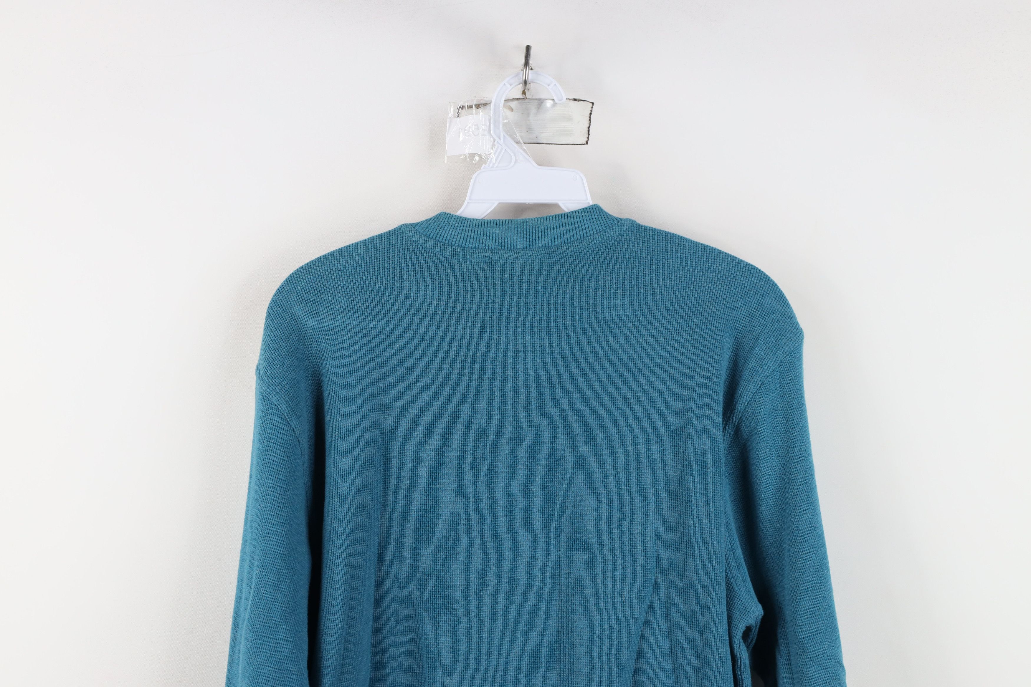 L.L. Bean Vintage LL Bean Waffle Knit Long Sleeve Henley T-Shirt Size US S / EU 44-46 / 1 - 12 Thumbnail