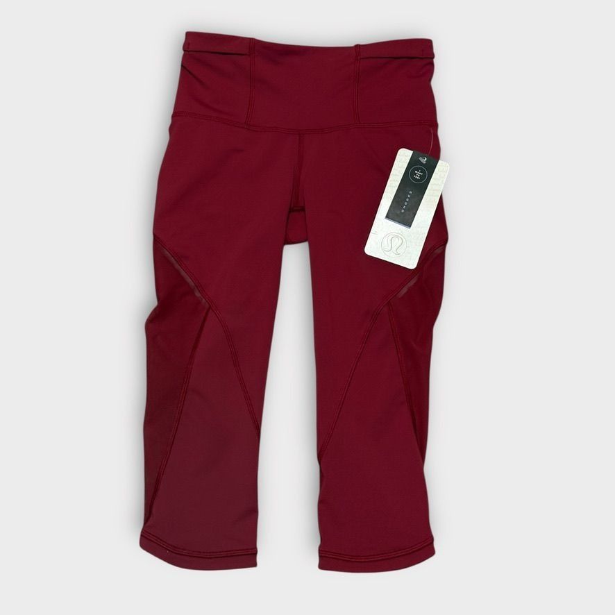 Lululemon NWT Lululemon Run With The Sun Crop 4 Rosewood Luxtreme Mesh Size 27" / US 4 / IT 40 - 3 Thumbnail