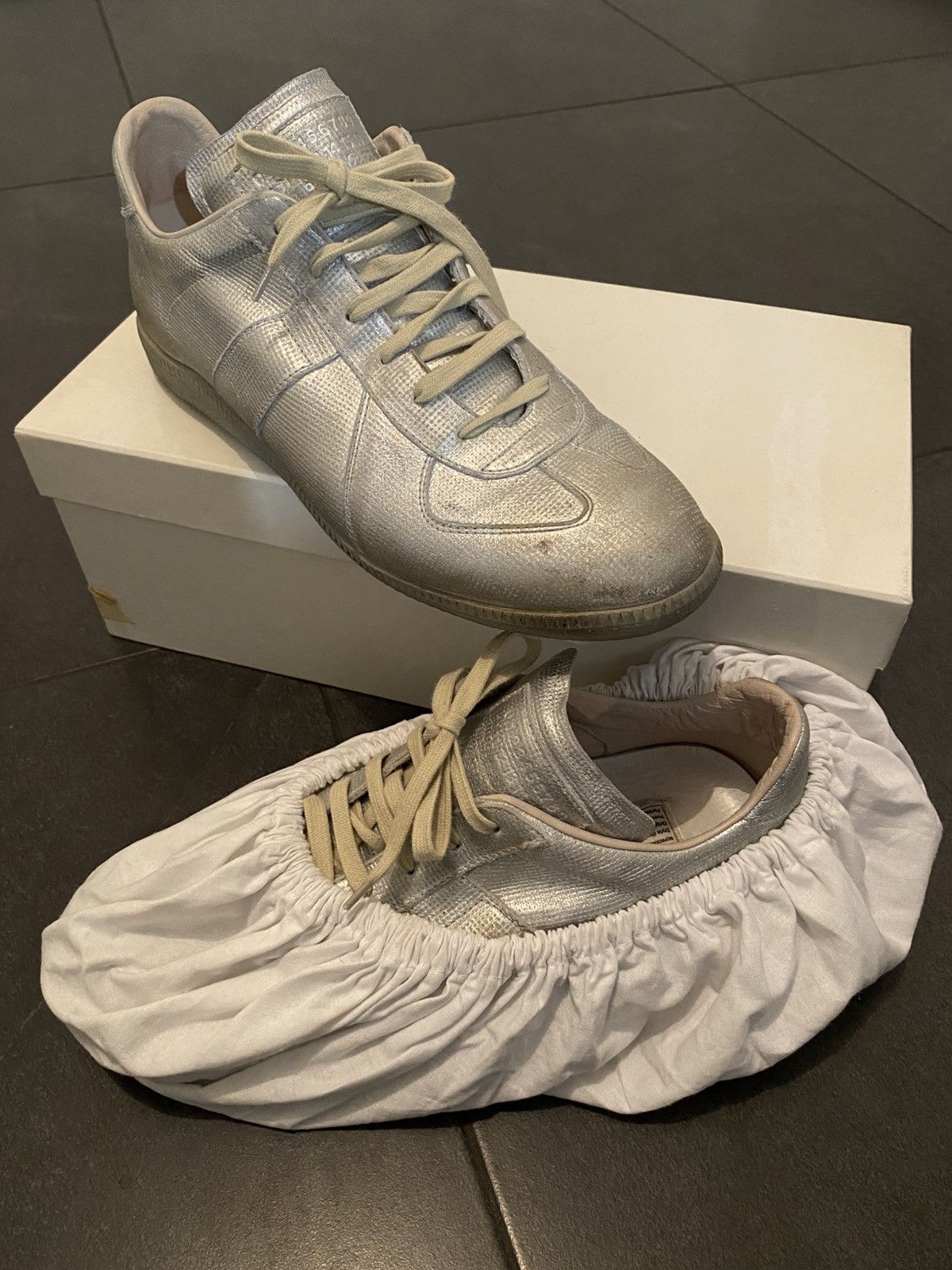 Maison Margiela vintage og 2013 maison margiela silver/chrome gats Size US 9.5 / EU 42-43 - 4 Thumbnail