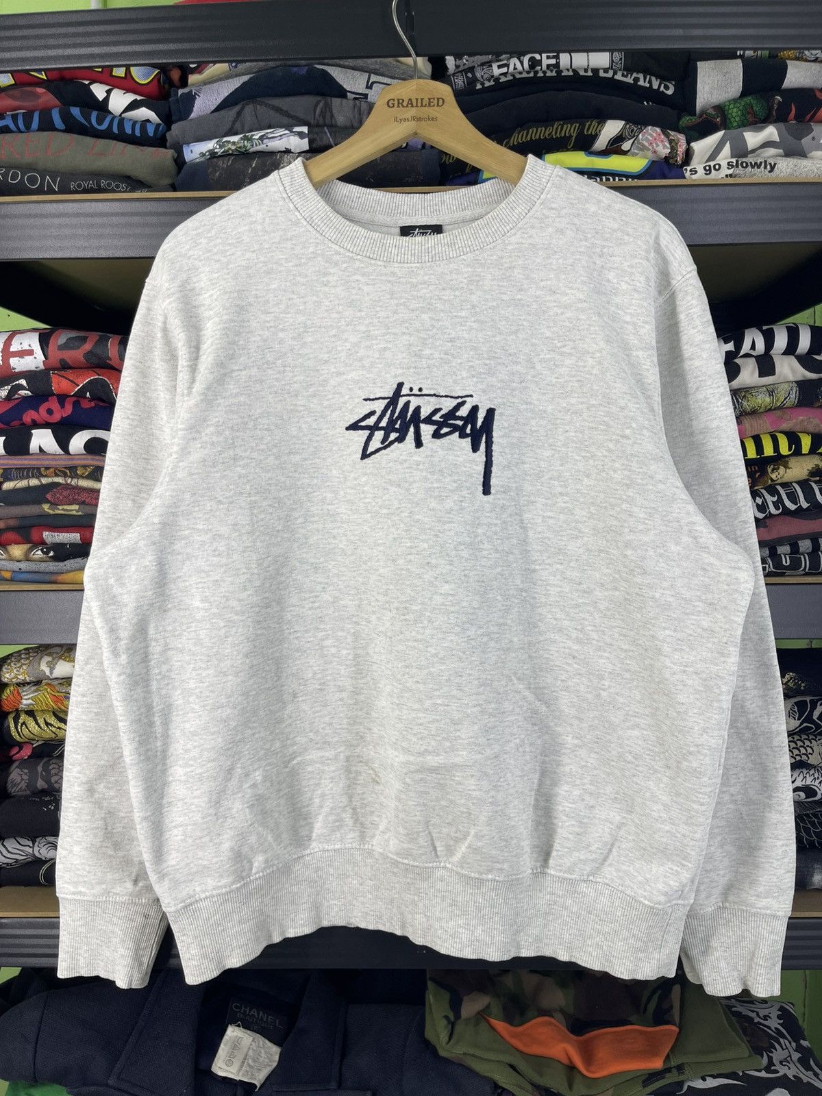 Stussy Vintage Stussy Stock Applique Embroidered Logo Sweatshirt Size US S / EU 44-46 / 1 - 3 Thumbnail