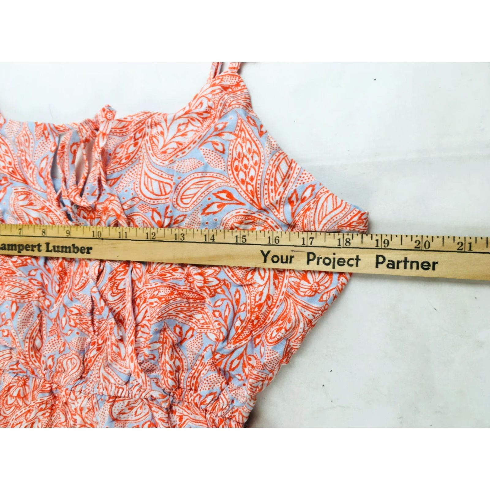 Vintage Cupcakes & Cashmere Romper Size S Floral Paisley Ruffle Sleeve Elastic Waist NWT Size 36" / US 14 / IT 50 - 5 Thumbnail