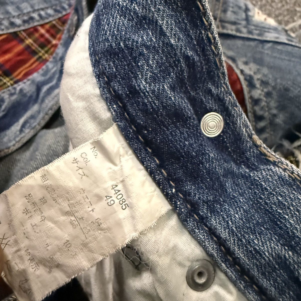 Japanese Distressed Plaid Patchwork Hysteric Glamour Style