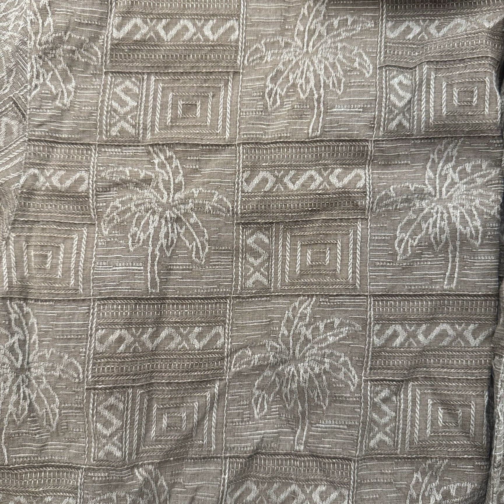 Vintage VINTAGE Bermuda Bay Silk Hawaiian Shirt Medium 2XL Beige Palm Trees 90s Short Sleeve Button-Up Size US XXL / EU 58 / 5 - 5 Thumbnail