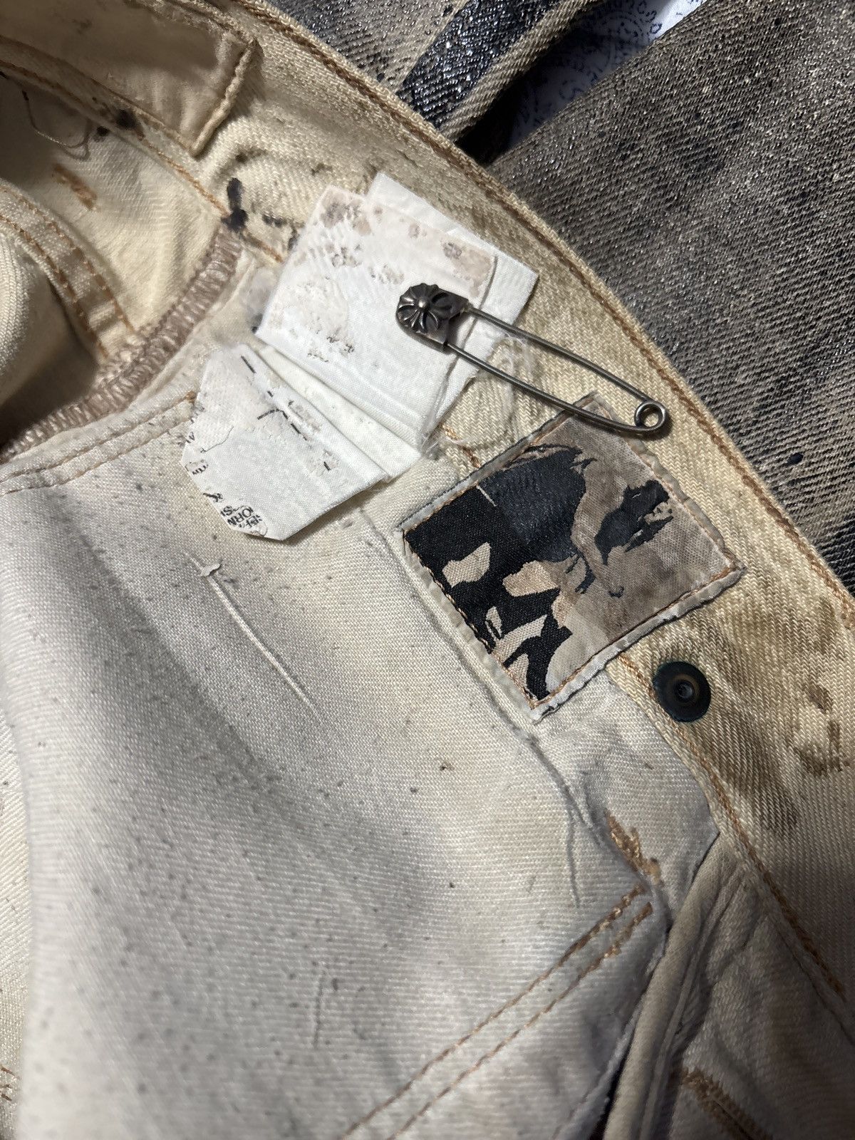 Rick Owens Rick Owens SS 2010 Cream Gravel Waxed Jeans Size US 29 - 11 Thumbnail