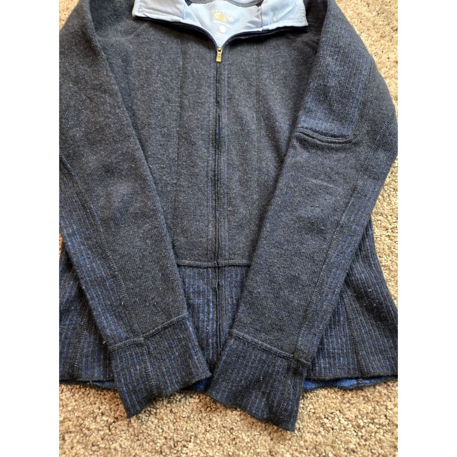 Mountain Hardwear Mountain Hardwear Sarafin Jacket Womens Small Blue Full Zip Wool Blend Short Sleeve Long Sleeve Regular Pockets Autumn Winter Fall Vintage No Size S / US 4 / IT 40 - 3 Thumbnail