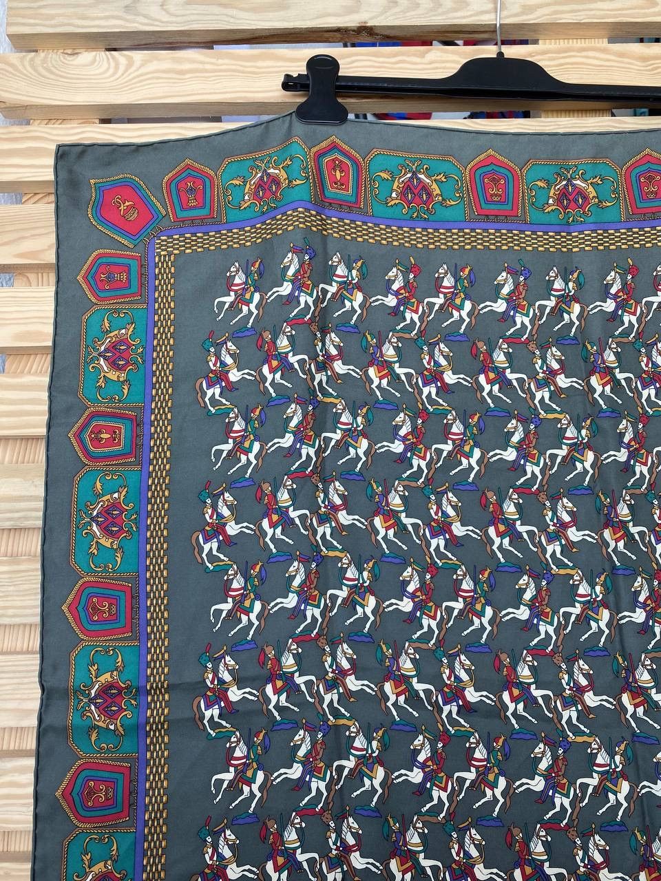 Alfred Dunhill Vintage Dunhill Silk Scarf Polo Horse Design Rare Size ONE SIZE - 5 Thumbnail