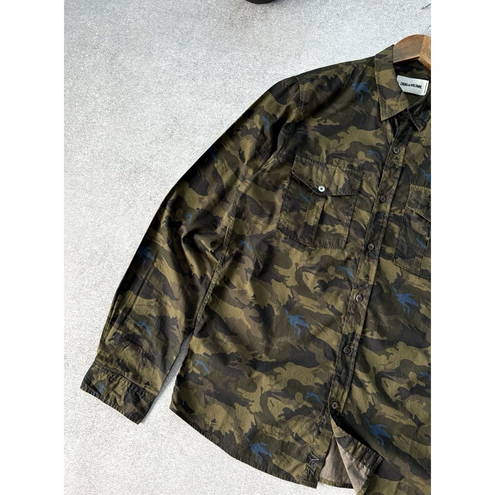 Zadig & Voltaire Zadig & Voltaire Camouflage Button Up Shirt Slim Fit Men’s Archive Size M-L Size US L / EU 52-54 / 3 - 4 Thumbnail