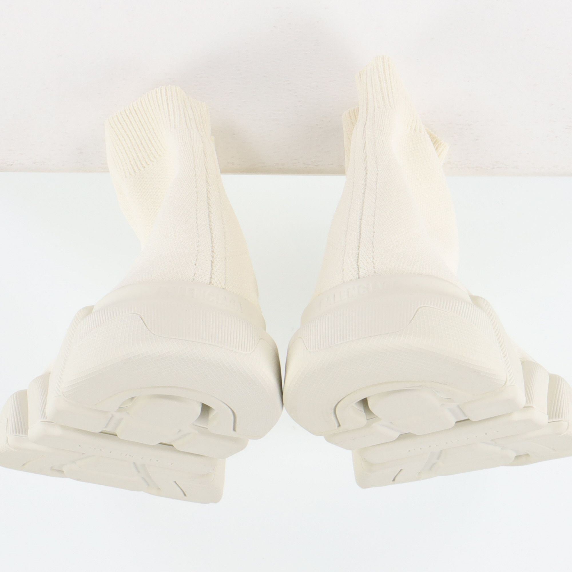 Balenciaga Light Beige Speed 2.0 Knit Sock Trainers Size US 7 / IT 37 - 6 Thumbnail