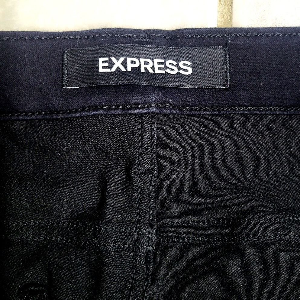 Express Express Black Wash Stretch Skyscraper Mid Rise - 16L Size 38" / US 16 / IT 52 - 4 Thumbnail