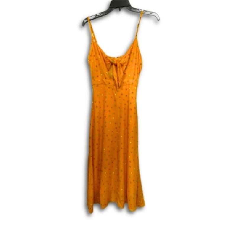 Other BP Orange Floral Midi Sundress Spaghetti Strap Tie XXS NWOT Size XXS / US 00 / IT 34 - 2 Thumbnail