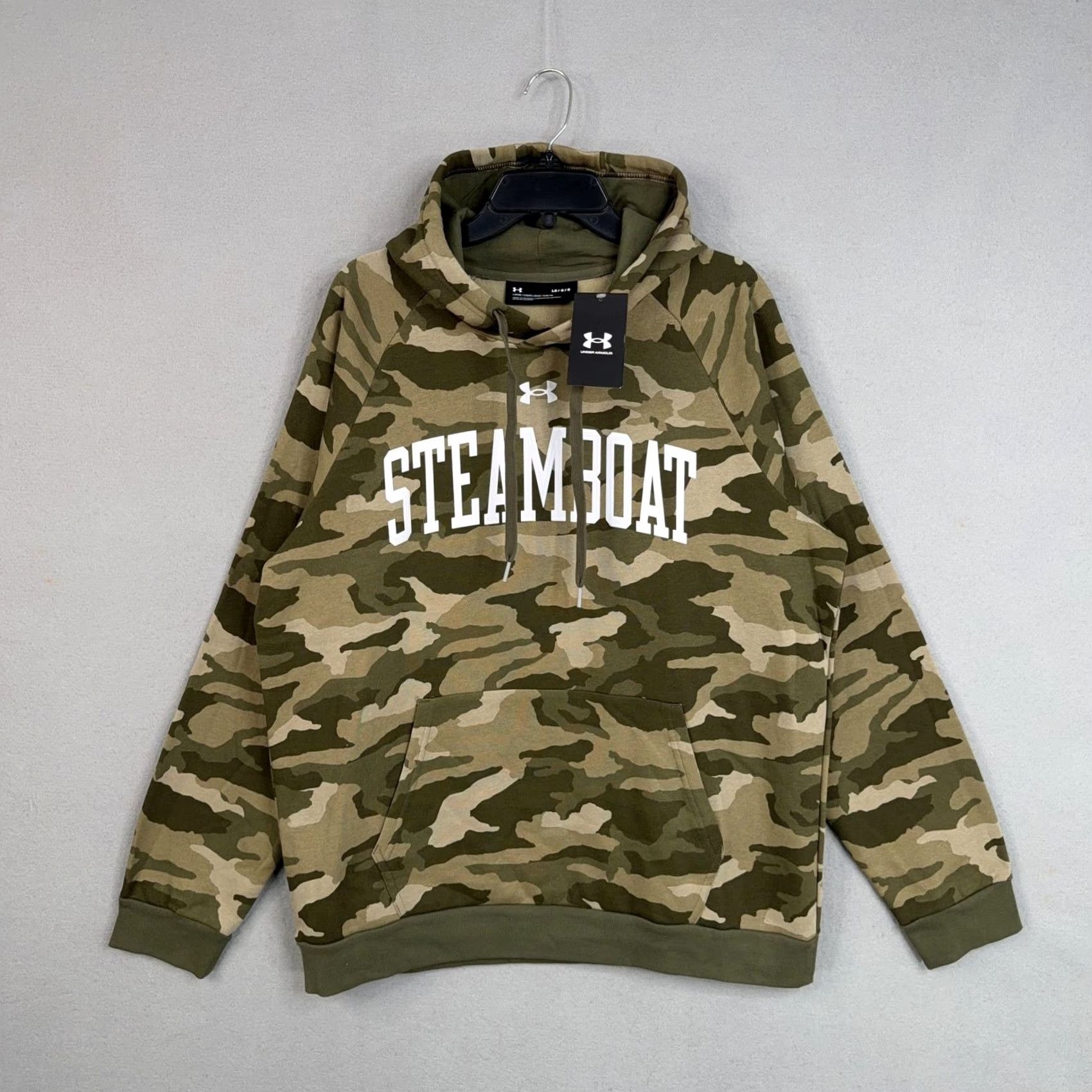 Under Armour Under Armour Hoodie Mens Large Green Camo Steamboat Fleece Pullover NWT Size US L / EU 52-54 / 3 - 2 Thumbnail