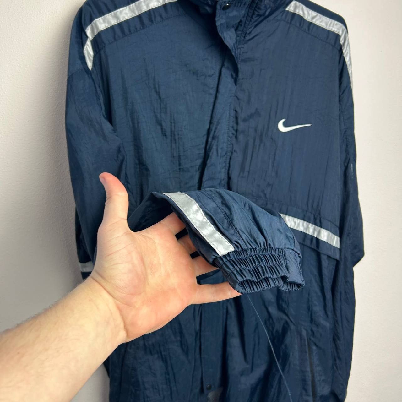 Nike Vintage Nike Small swoosh nylon 90s streetwear jacket Size US XL / EU 56 / 4 - 7 Thumbnail