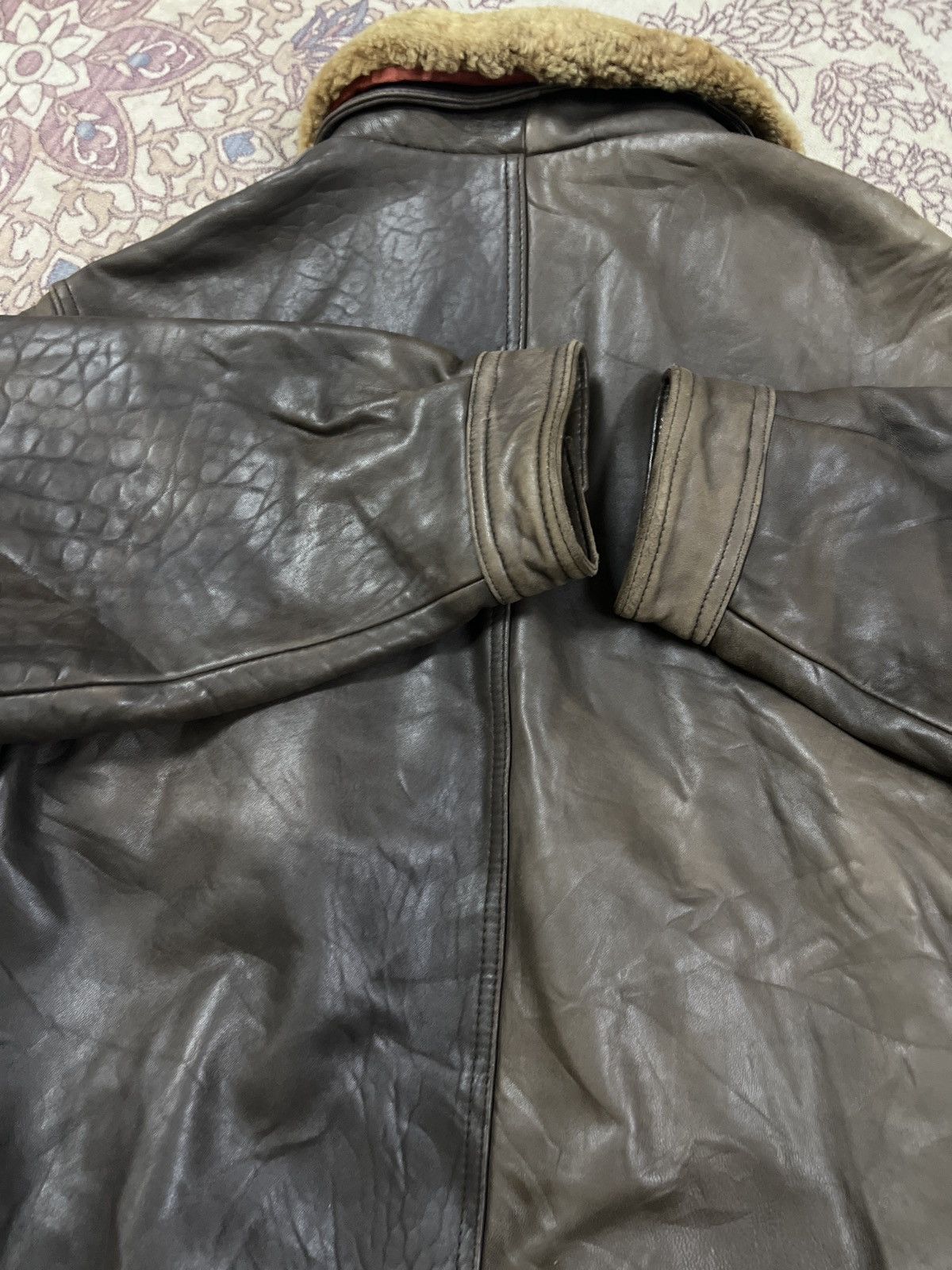 Vintage Very Nice Leather Jacket MILANO. (GJ37) Size US L / EU 52-54 / 3 - 18 Thumbnail