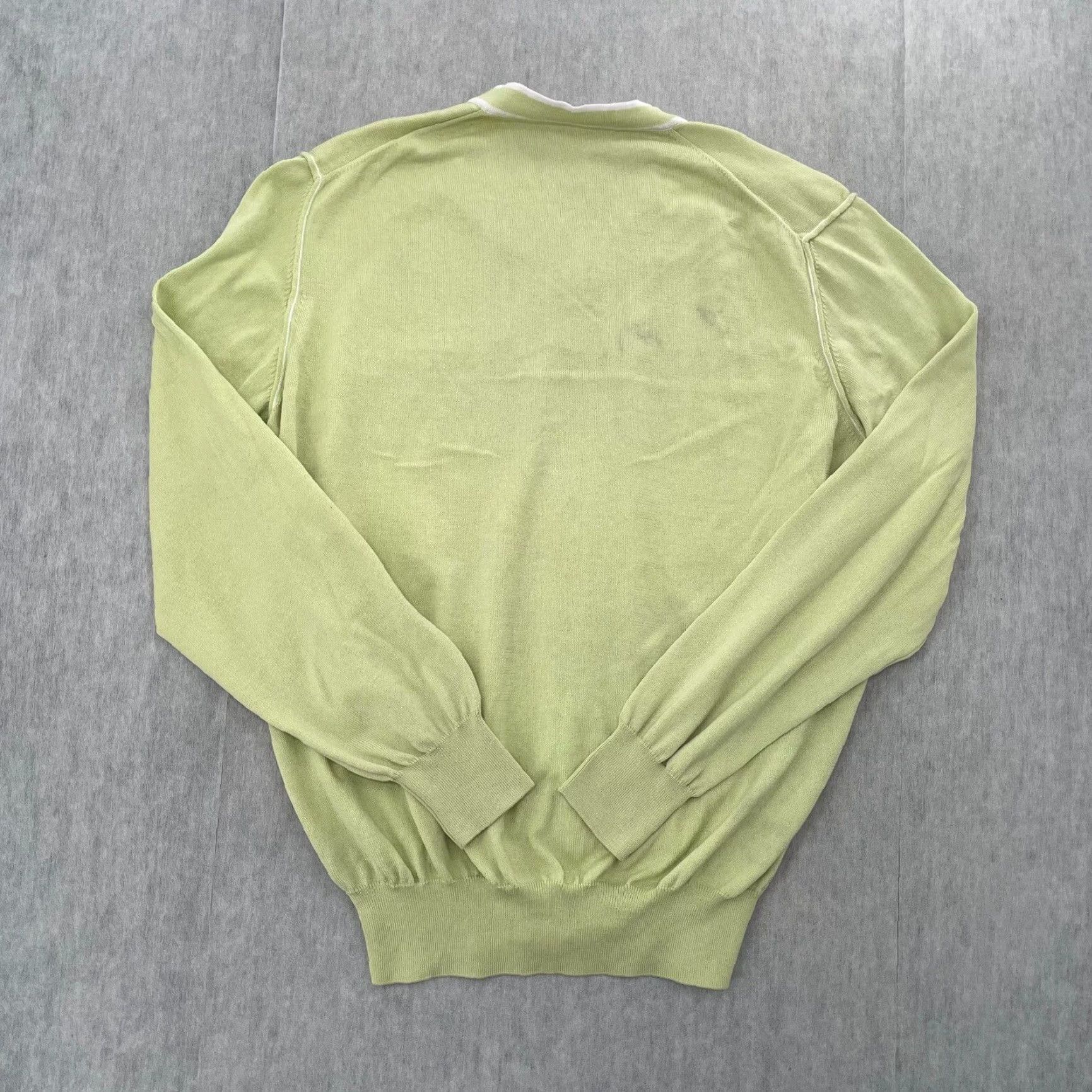 Vilebrequin VILEBREQUIN Sweater Men Large Green V-Neck Pullover Cotton Long Sleeve Casual Outdoor 90s Logo Size US L / EU 52-54 / 3 - 2 Thumbnail