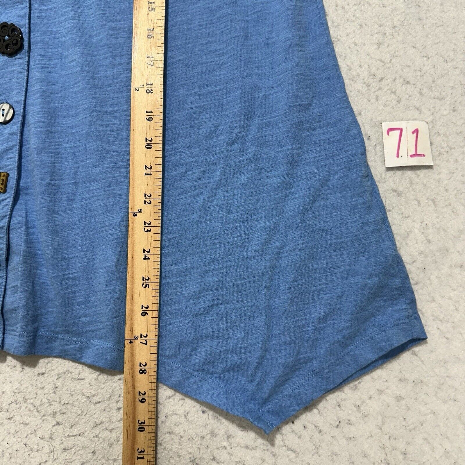 Other Soft Surroundings XL Blue Danielle Button Front Tunic Blouse Size XL / US 12-14 / IT 48-50 - 9 Thumbnail