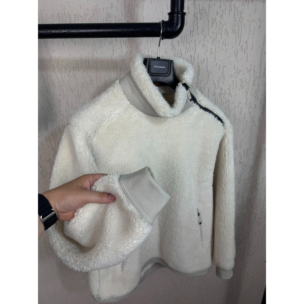 Frauenschuh Fraunenschuh Woman Sherpa Fleece Jacket Shoulder Zip Cream W Size XS / US 0-2 / IT 36-38 - 4 Thumbnail