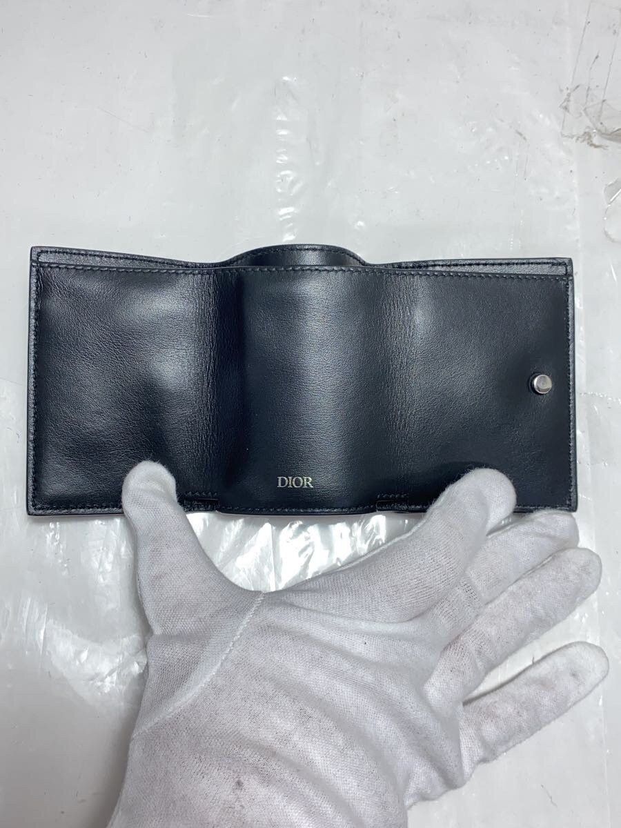 Dior Dior Leather Bi-Fold Wallet Black Size ONE SIZE - 4 Thumbnail