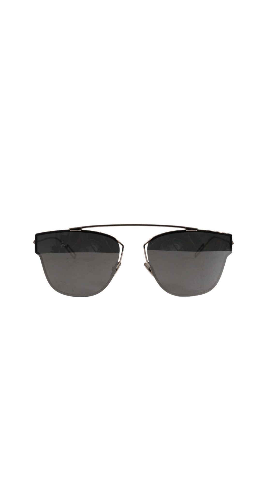 Dior 0204s Sunglasses Gray Silver Oval Shades Grailed