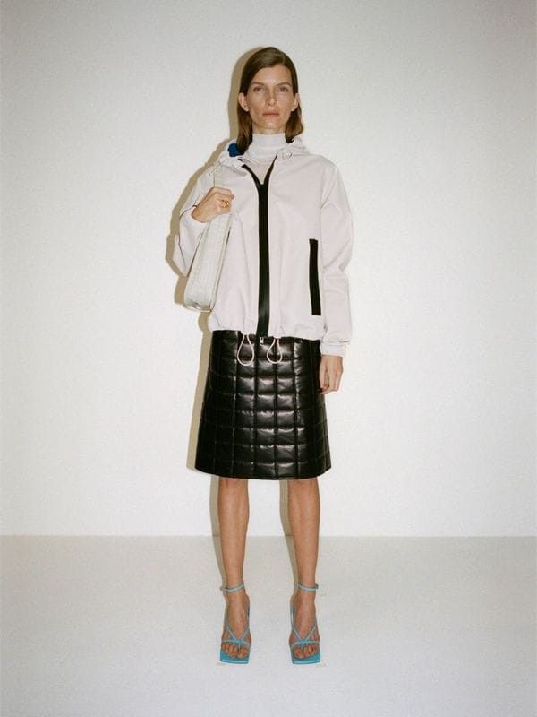 Bottega Veneta o1y0725 Leather Hooded Jacket in Cream Size XL / US 12-14 / IT 48-50 - 4 Thumbnail