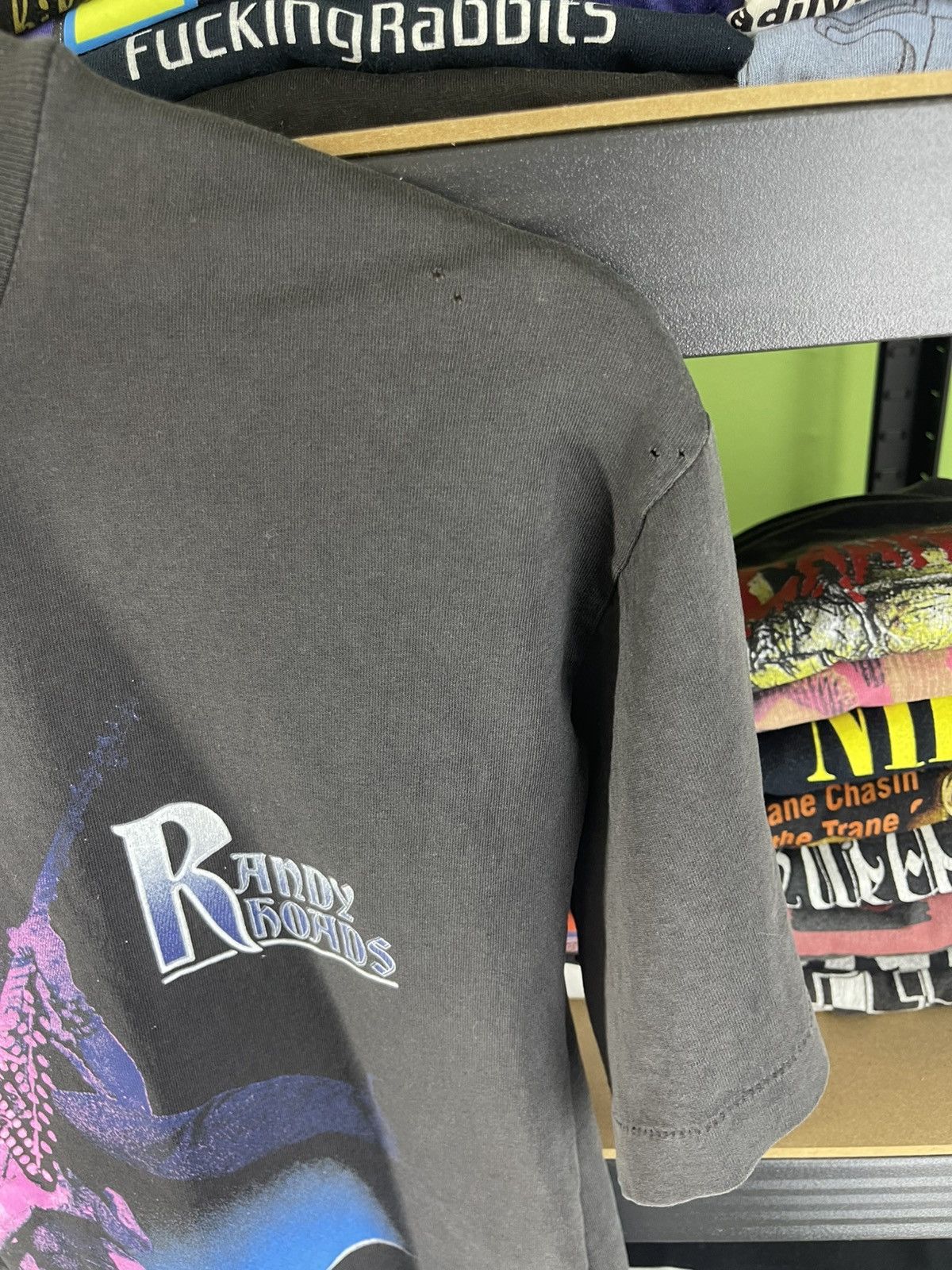 Band Tees Thrashed Vtg Ozzy Osbourne and Randy Rhoads "Tribute" shirt Size US M / EU 48-50 / 2 - 8 Thumbnail