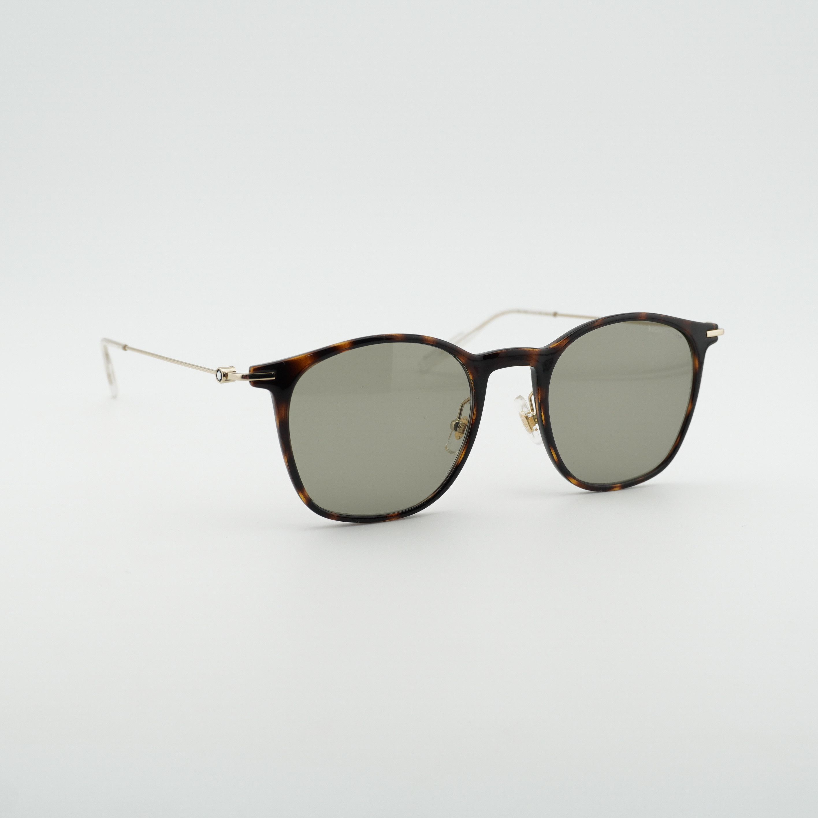Montblanc Montblanc MB0098S 012 Sunglasses Havana/Gold Square Frame Size ONE SIZE - 1 Thumbnail