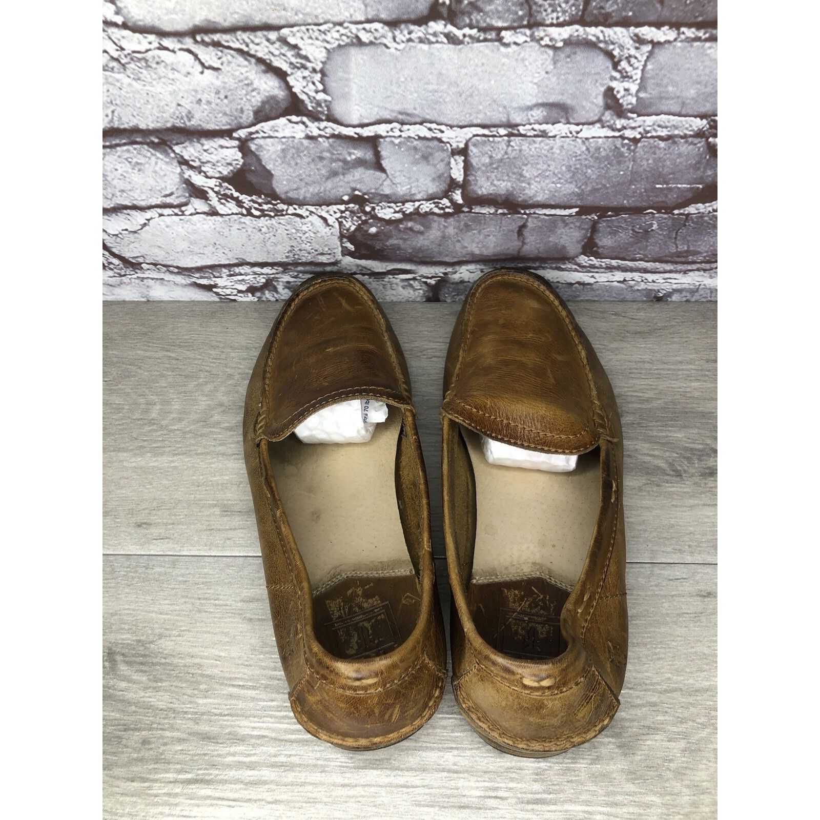 Frye FRYE Loafer Brown Leather Slip On Comfort Moccasin Driver Me Size US 11 / EU 44 - 11 Thumbnail