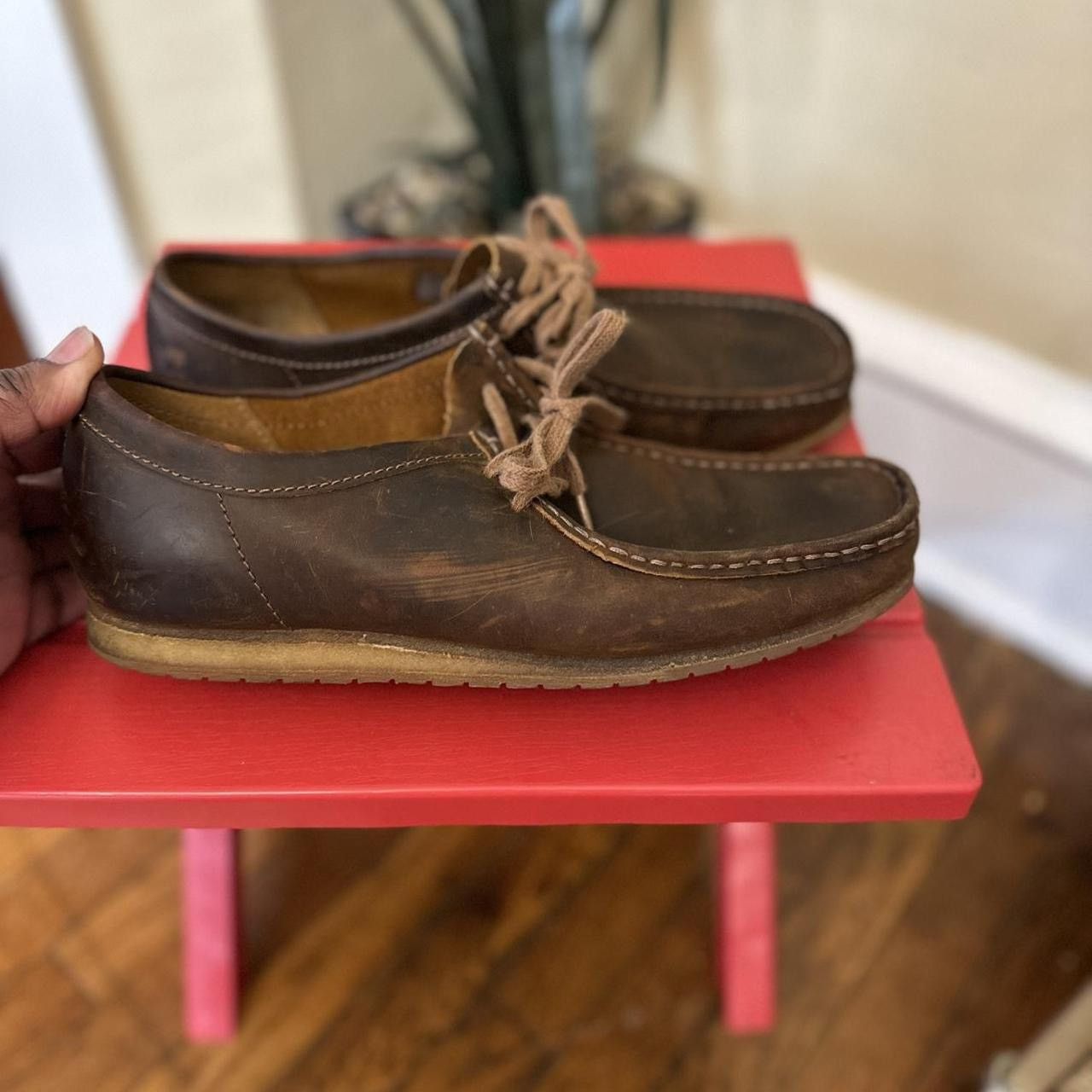 Clarks Clarks Originals Men's Wallabee Brown Leather Low Top Shoes Size US 9.5 / EU 42-43 - 3 Thumbnail