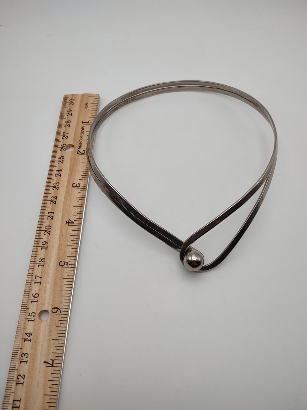 The Unbranded Brand Vtg Heavy 925 Sterling Silver Basketweave Necklace Bracelet Size ONE SIZE - 2 Thumbnail