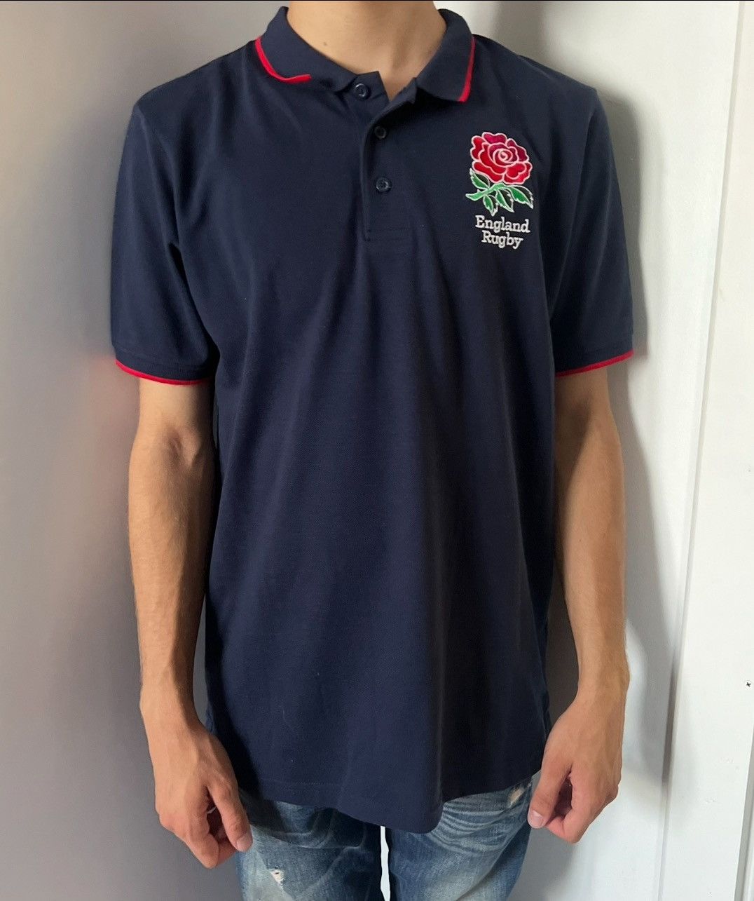 Vintage Men's England rugby polo jersey new with tags no used size M Size US M / EU 48-50 / 2 - 7 Thumbnail