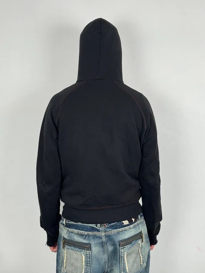 Dsquared2 2000s Dsquared2 Black Distressed Zip-up Hoodie Size US M / EU 48-50 / 2 - 3 Thumbnail