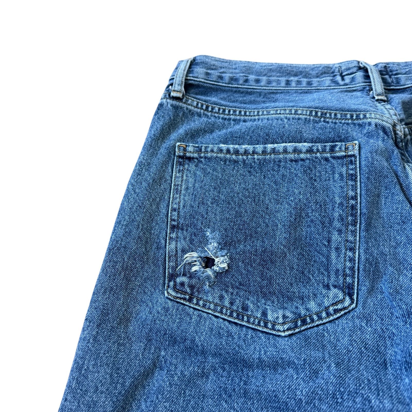 Agolde AGOLDE Riley High Rise Straight Crop Jean Frequency Wash Size 28" / US 6 / IT 42 - 6 Thumbnail