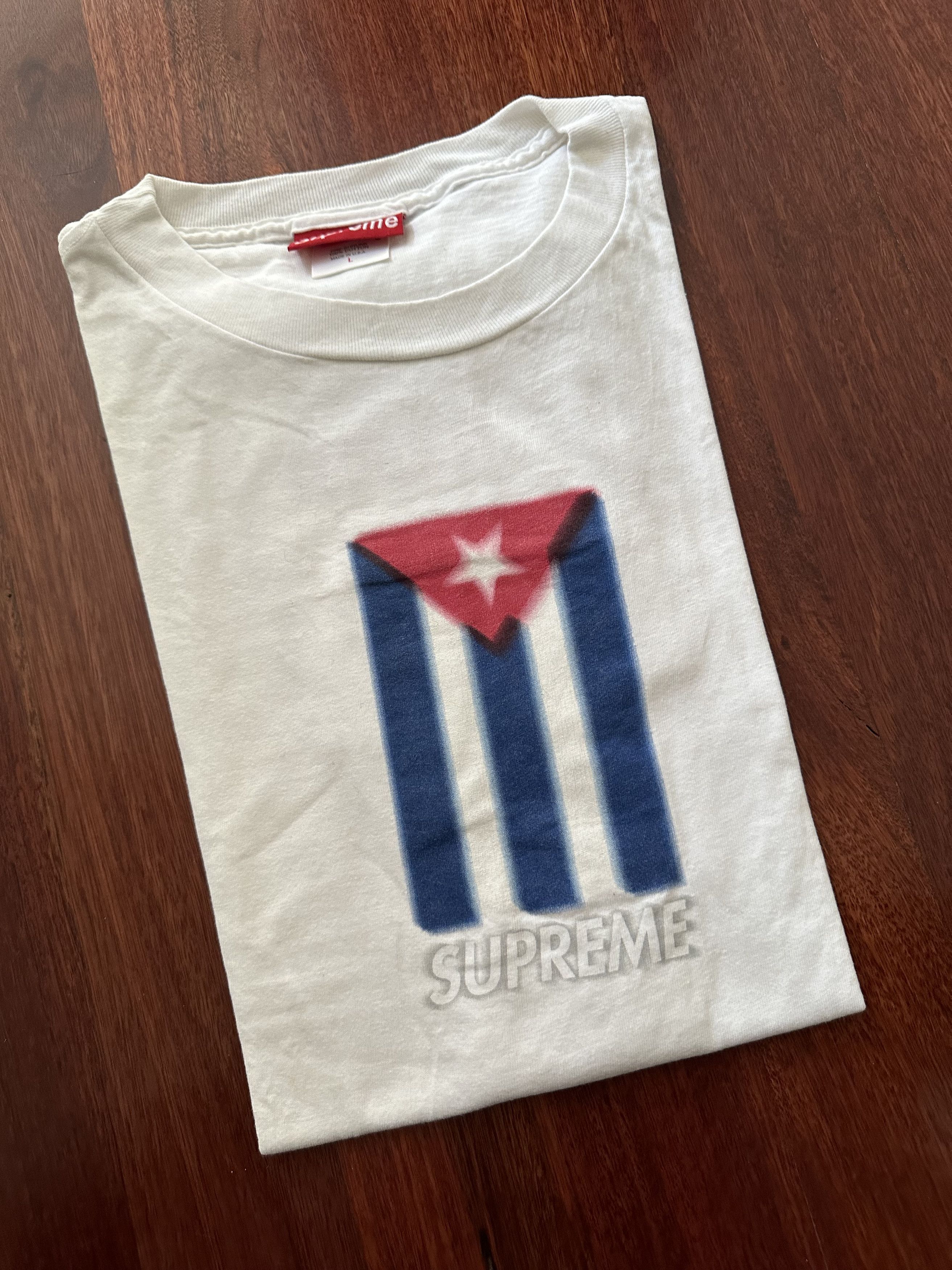 Supreme Supreme x Sarcastic 1998 "East Meets West" Cuban Flag Tee Size US L / EU 52-54 / 3 - 3 Thumbnail
