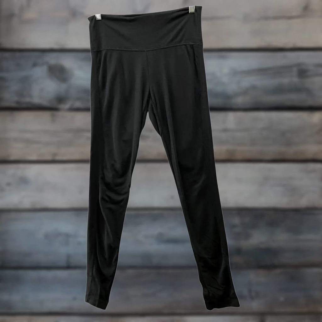 White House Black Market White House Black Market High Rise Leggings Womens S Black Jersey Knit Lounge Leggings Size S / US 4 / IT 40 - 1 Thumbnail