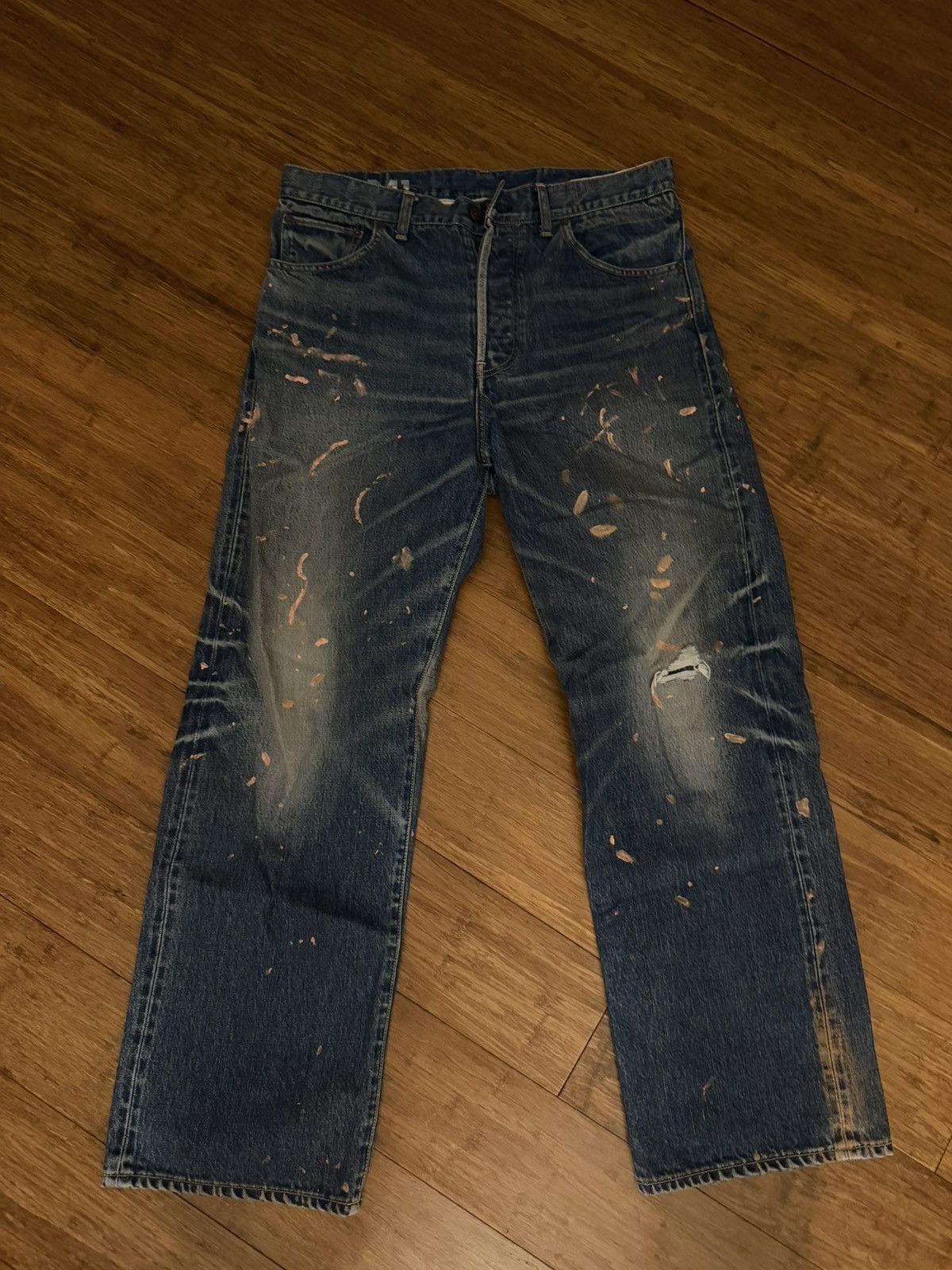 Visvim Social Sculpture 10 Paint-Splattered Selvedge Jeans Size US 34 / EU 50 - 1 Thumbnail